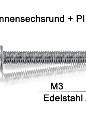 Sicherheitsschrauben Resis Torx - M3 - Flachrundkopf - Pin-Torx - A2 Markenprodukt