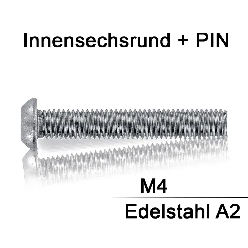 Abverkauf Sicherheitsschrauben Resis Torx - M4 - Flachrundkopf - Pin-Torx - A2