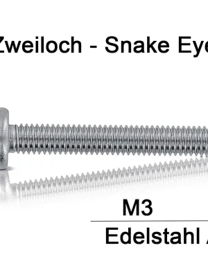 Sicherheitsschrauben Zweiloch - M3 - Linsenkopf - 2-Loch - A2 Preisreduziert