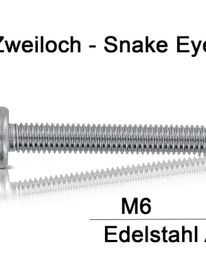 Sicherheitsschrauben Zweiloch - M6 - Linsenkopf - 2-Loch - A2 Kracherpreis