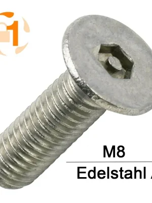 Sicherheitsschrauben Pin Hexagon - M8 - Senkkopf - Pin-Hex - A2 Neuheit