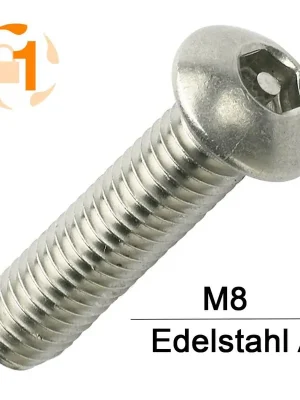 Sicherheitsschrauben Pin-Hexagon - M8 - Halbrundkopf - Pin-Hex - Edelstahl A2 Direktkauf