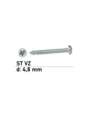 Top-Seller ISO 7049 Linsenkopf - Blechschraube - verzinkt - PH - C -4,8x13 - 500 Stück