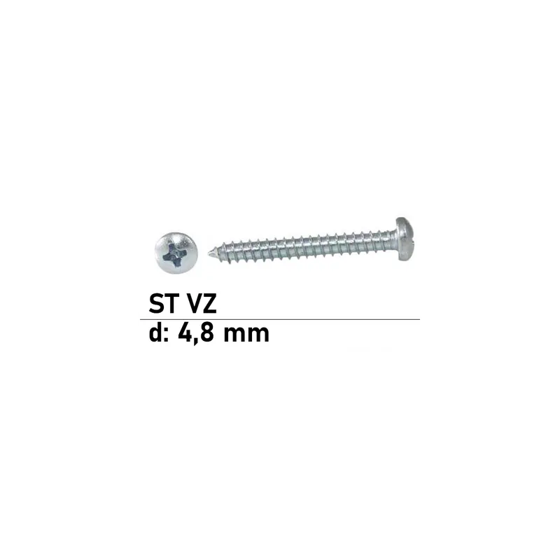 Zertifiziert ISO 7049 Linsenkopf - Blechschraube - verzinkt - PH - C -4,8x16 - 500 Stück