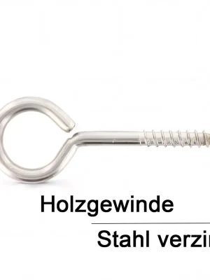 Abverkauf Ösenschraube Holzgewinde Typ 1 - verzinkt - 30x16(4,3/6) - 100 Stück