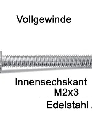 Bestpreis Linsenkopfschrauben ISO 7380 - M2x3 - Linsenkopf - Innensechskant - A2 - 1000 Stück