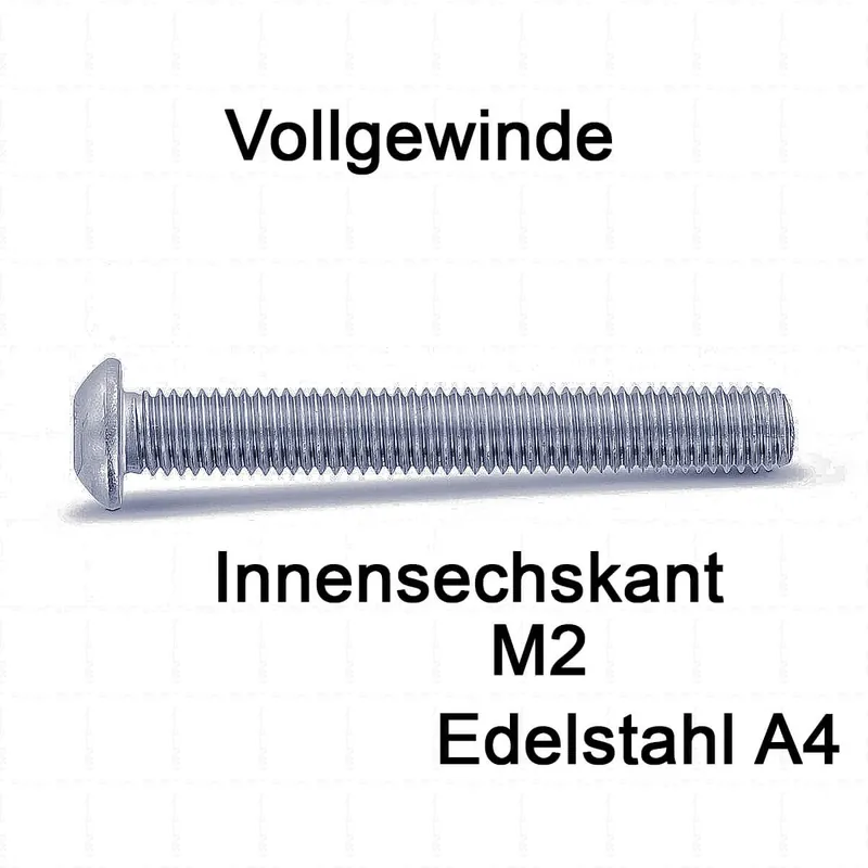 ISO 7380 Linsenkopfschrauben A4 - ISK - M2x20 - 1000 Stück Preis Gesenkt