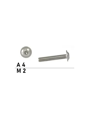 Wochenendangebot ISO 7380mF Flachrundkopfschrauben ISK mit Flansch Edelstahl A4 - Durchmesser M2 20 1000