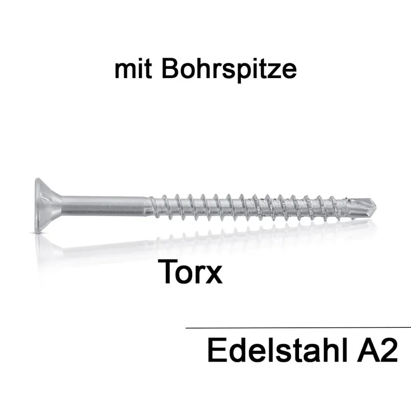 Begrenztes Angebot SP-Drill Holzbauschrauben - 6,0x65/42 - TX25 - Senkkopf - Bohrspitze - Torx - A2 - 200 Stück