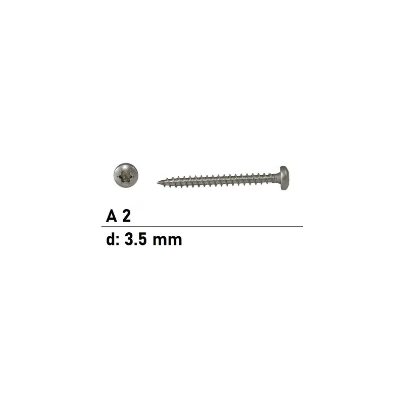 Spanplattenschrauben - 3,5x50 - Rundkopf - Torx - Vollgewinde - A2 - 500 Stück Günstig