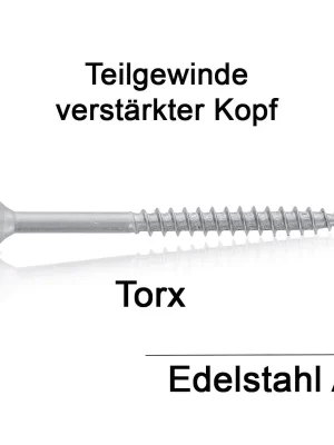 Angebot Art. 9046 A2 5,0X70/42 TX25 Liseko-Holzbauschrauben mit verstärktem Kopf - 100 Stück