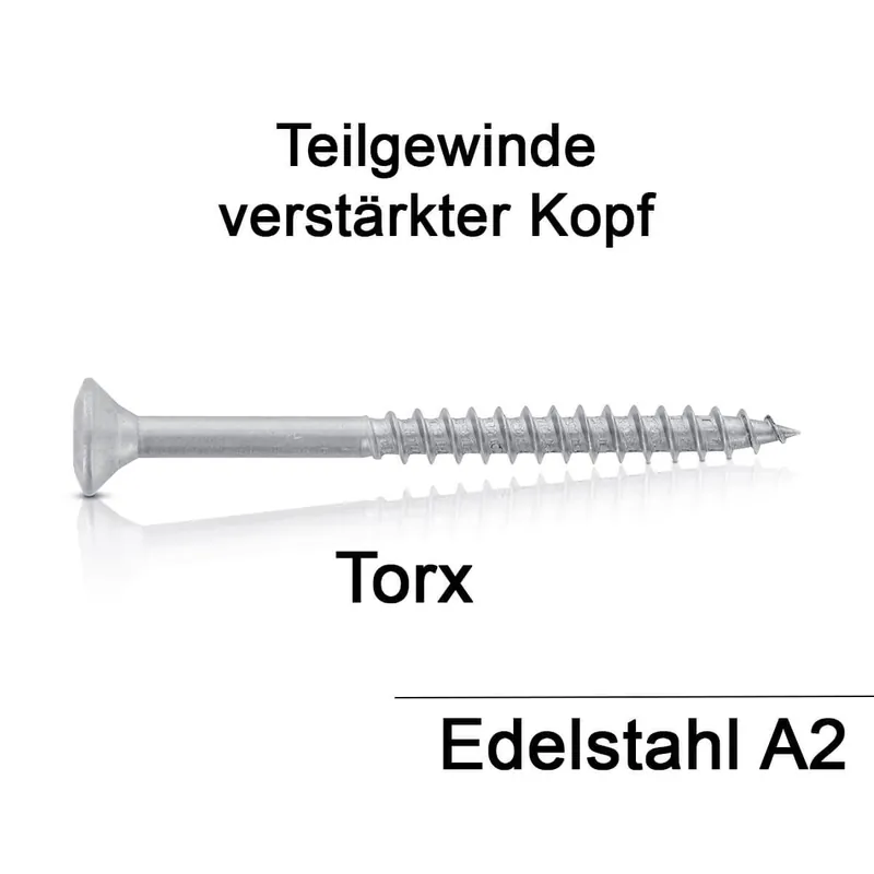 Angebot Art. 9046 A2 5,0X70/42 TX25 Liseko-Holzbauschrauben mit verstärktem Kopf - 100 Stück