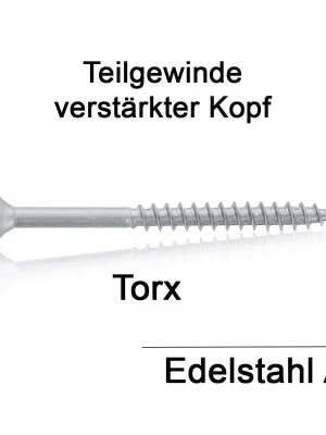 Angebot Art. 9046 A2 6,0X65/42 TX25 Liseko-Holzbauschrauben mit verstärktem Kopf - 100 Stück