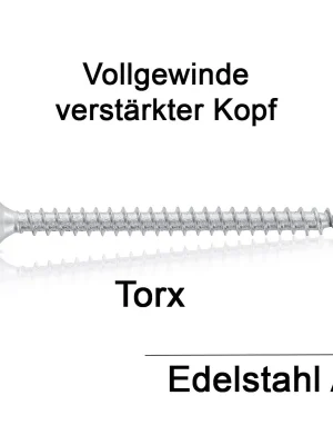 Angebot Holzbauschrauben - 3x30 - TX10 - Linsensenkkopf - Vollgewinde - A4 - 200 Stück
