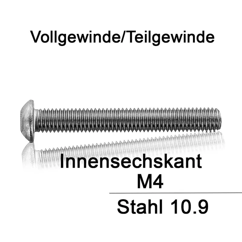 Versand Am Gleichen Tag ISO 7380 Flachrundkopfschrauben Stahl 10.9 M4x25 500St.