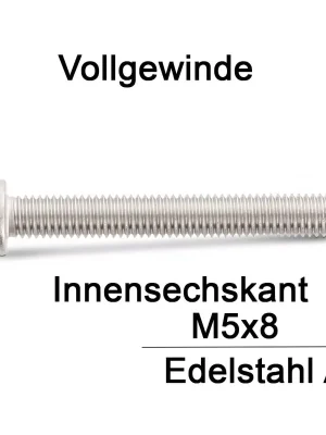 Beliebt Linsenkopfschrauben ISO 7380 - M5x8 - Linsenkopf - Innensechskant - A2 - 500 Stück