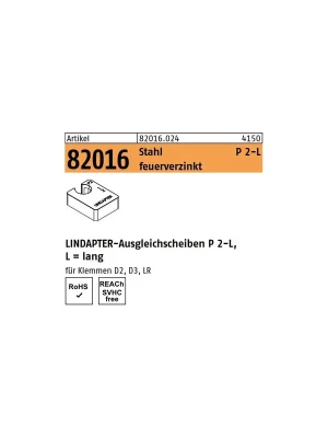 Abverkauf Artikel 82016 Stahl P 2-L feuerverzinkt LINDAPTER-Ausgleichsscheiben P 2-L, lang - Abmessung M 24 / 24,0 (1 Stück)