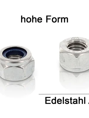 Angebot DIN 982 A4-80 M 6 Gleitmo Sechskantmuttern, selbstsichernd, hohe Form - 200 Stück