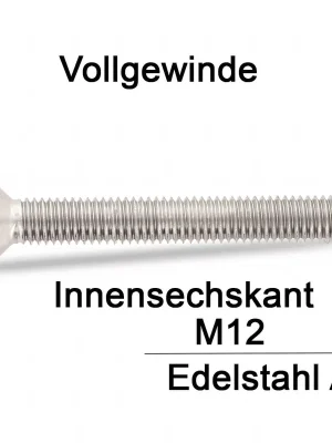Abverkauf Senkkopfschraube ISO 10642 - DIN 7991 - M12x65 - Senkkopf - ISK - A2 - 50 Stück