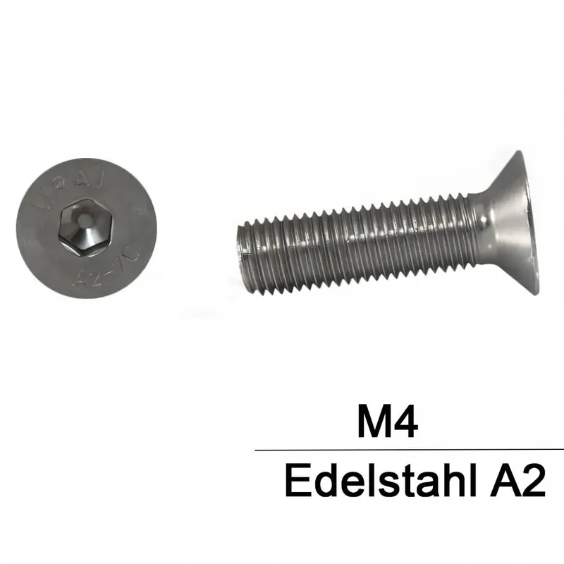 Aktuell Senkkopfschrauben ISO 10642 - DIN 7991 - M4x35 - Senkkopf - ISK - A2 - 200 Stück