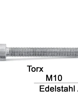 Abverkauf Zylinderschrauben ISO 14579 - M10x80 - Zylinderkopf - Torx - A2 - 50 Stück