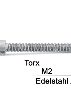 Zylinderschrauben ISO 14579 - M2x18 - Zylinderkopf - Torx - A2 - 500 Stück Neue Ware