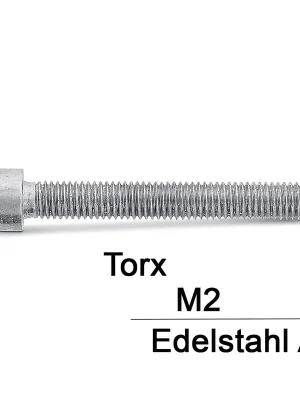 Zylinderschrauben ISO 14579 - M2x4 - Zylinderkopf - Torx - A2 - 500 Stück Neu