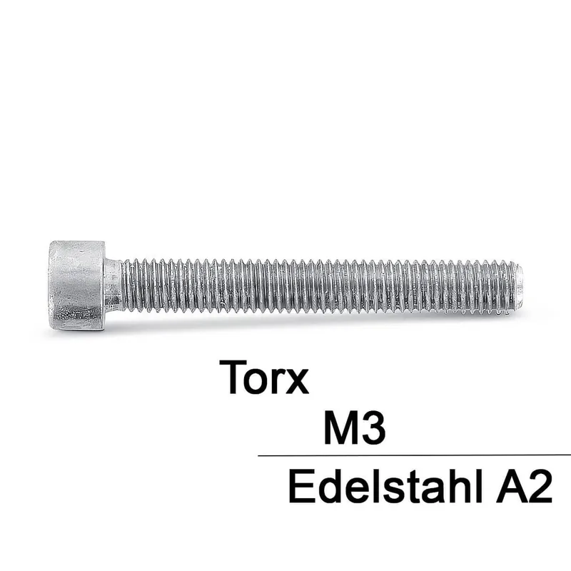 Zylinderschrauben ISO 14579 - M3x30 - Zylinderkopf - Torx - A2 - 1000 Stück Begrenztes Angebot