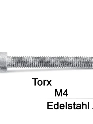 Zylinderschrauben ISO 14579 - M4x18 - Zylinderkopf - Torx - A2 - 1000 Stück Kracherpreis