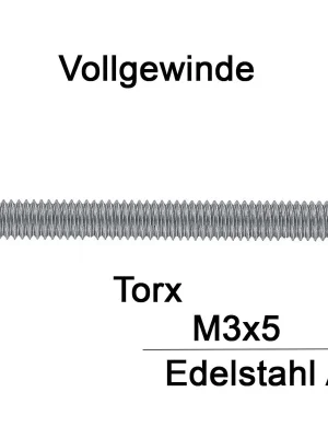 Beliebt S&P Senkkopfschrauben ISO 14581 - M3x5 - Vollgewinde - TX - A2