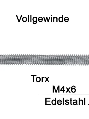 Aktuell ISO 14581 Senkkopfschraube A2 - M4x6 Tx20 - 500 Stück