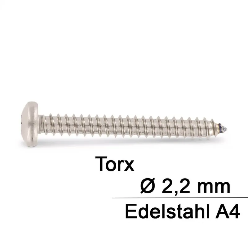 Versand Am Gleichen Tag Blechschrauben ISO 14585 (DIN7981-TX) - 2,2x13 - Flachkopf - TX- A4 - 1000 Stück