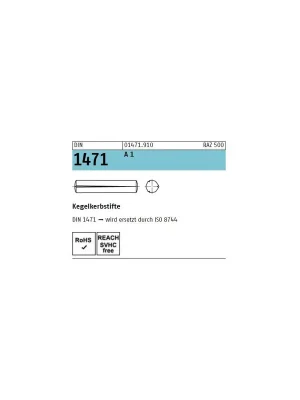 Begrenztes Angebot DIN 1471 Kegelstift A1 - 5x25 - 200 Stück