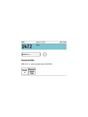 Aktuell DIN 1472 Kegelkerbstift A1 - 4x35 - 200 Stück