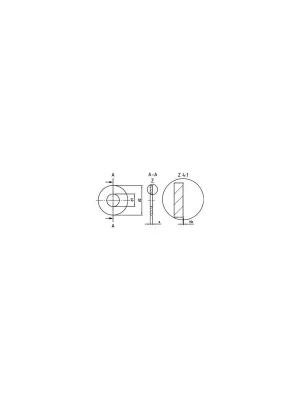 Ausverkauf NF E 25-514 A4 L20 - AFNOR-Scheiben Form L - 50 St