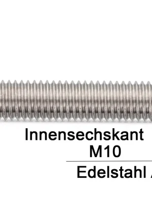 Versand Am Gleichen Tag Gewindestifte ISO 4026 (=DIN 913) - M10x50 - Kegelkuppe und Innensechskant - A2 - 100 Stück