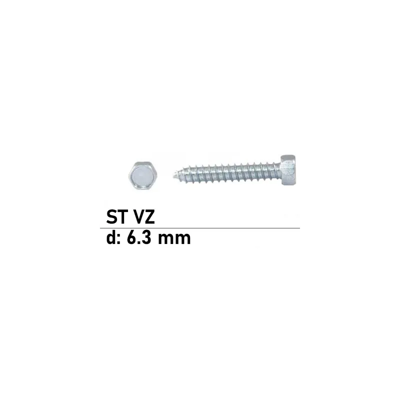 Abverkauf Blechschraube ISO 1479 DIN 7976 - 6,3x70 - Sechskant - Form C - verzinkt - 250 Stück