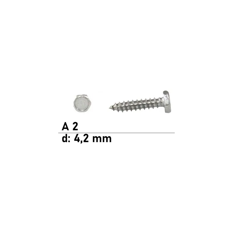 Abverkauf Blechschraube DIN 7976 / ISO 1479 – 4,2×32 mm – Sechskant – A2 – 500 Stück