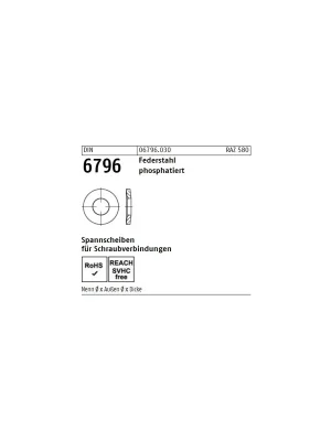 Preiswert DIN 6796 Spannscheiben - Federstahl phosphatiert
