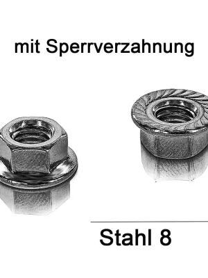 DIN 6923 Flanschmuttern - Stahl 8 - mV Garantierte Lieferung