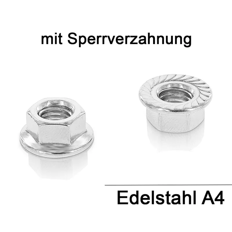 DIN 6923 Flanschmuttern - A4 - mV Super-Preis