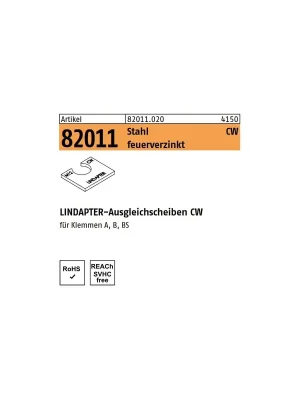 Artikel 82011 Stahl CW feuerverzinkt LINDAPTER-Ausgleichscheiben CW Aktuell
