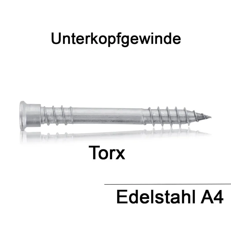 Art. 9243 A4 5,5X60/24 TX25 TBS-Drill Zyl.-Holzbauschrauben, Unterkopfgewinde - 100 Stück Echt