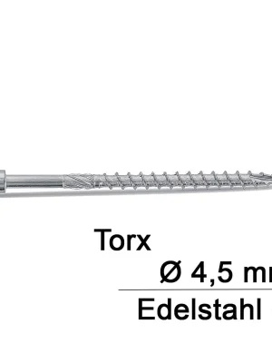 Art. 9245 1.4006 4,5X50/30 TX20 TBS-Drill Zyl.-Holzbauschrauben, Schneidkerbe - 200 Stück Beliebt