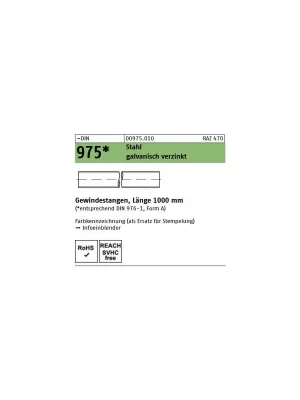 DIN 975 Gewindestangen - verzinkt 4.6 Highlight