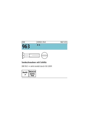 Bestpreis Senkkopfschrauben DIN 963 - Senkkopf - Schlitz - A4