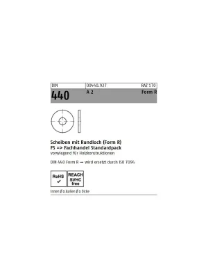 Sonderangebot DIN 440 Bauscheiben - A2 - Form R