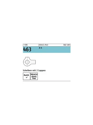 ~DIN 463 A 4 Scheiben mit 2 Lappen - Abmessung 8,4 (25 Stück) Neue Ware