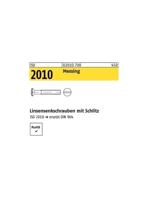 Sonderangebot ISO 2010 Linsensenkschrauben SZ Messing