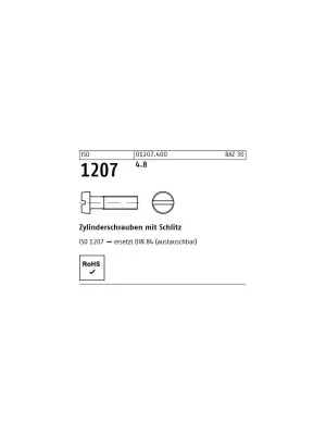 Abverkauf ISO 1207 Zylinderschrauben SZ Stahl 4.8